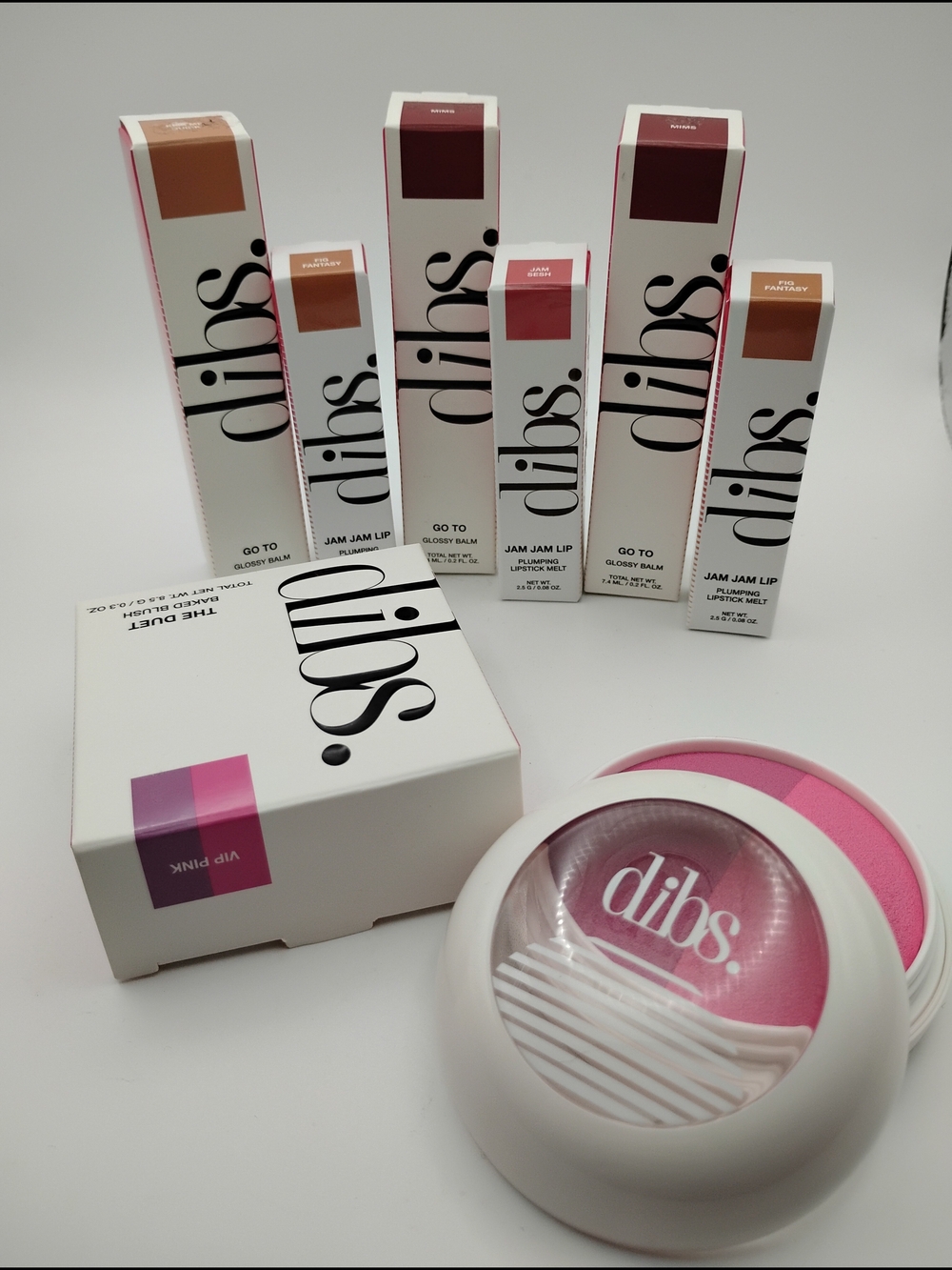 🆕Dibs Go To Lip Glosses, Jam Jam Lip Plumping Melt, & Duet Baked Blush Bundle